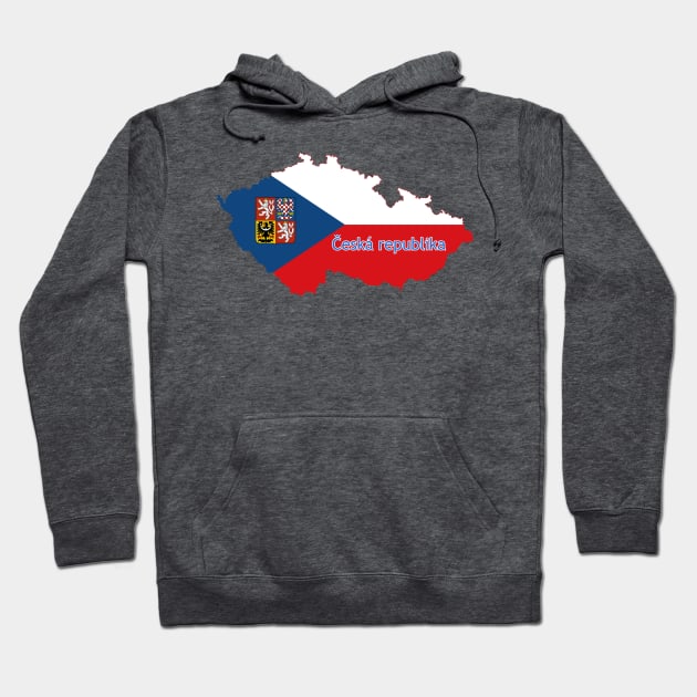 Czech republic flag & map Hoodie by Travellers